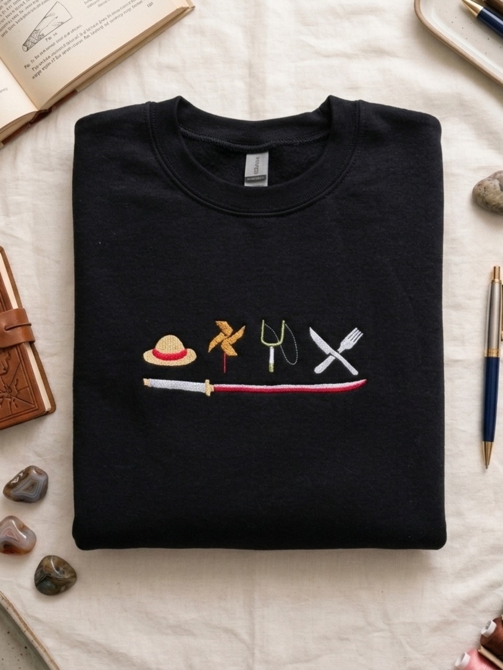 One piece Sweater - Embroidered